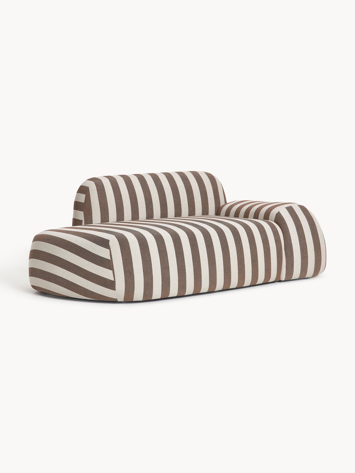 Wolke Striped Sofa (2-Seater) with Chaise Longue
