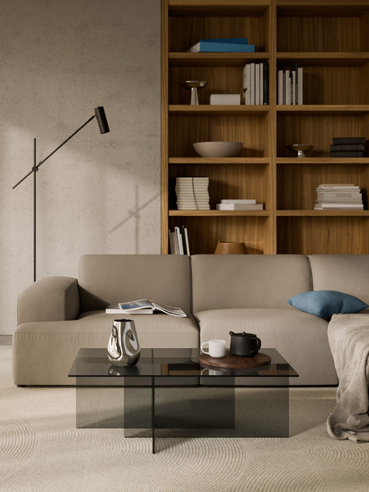 Anouk Glass Coffee Table, W 102 cm