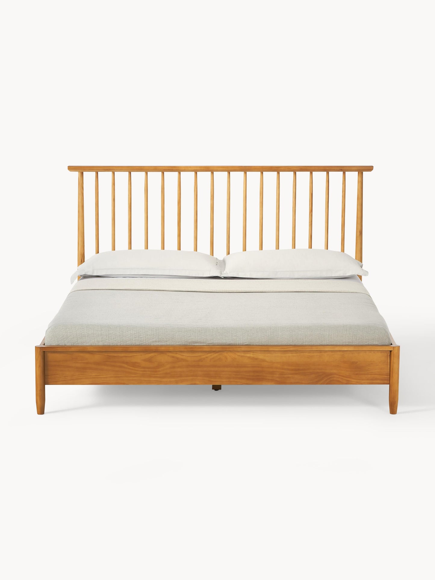 Windsor Wooden Bed with Pine Headboard