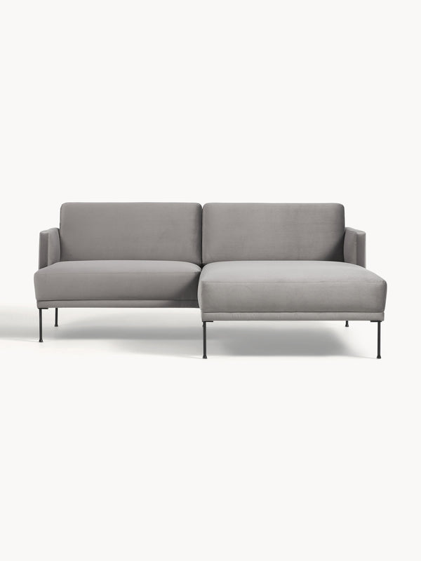 Fluente Small Velvet Corner Sofa