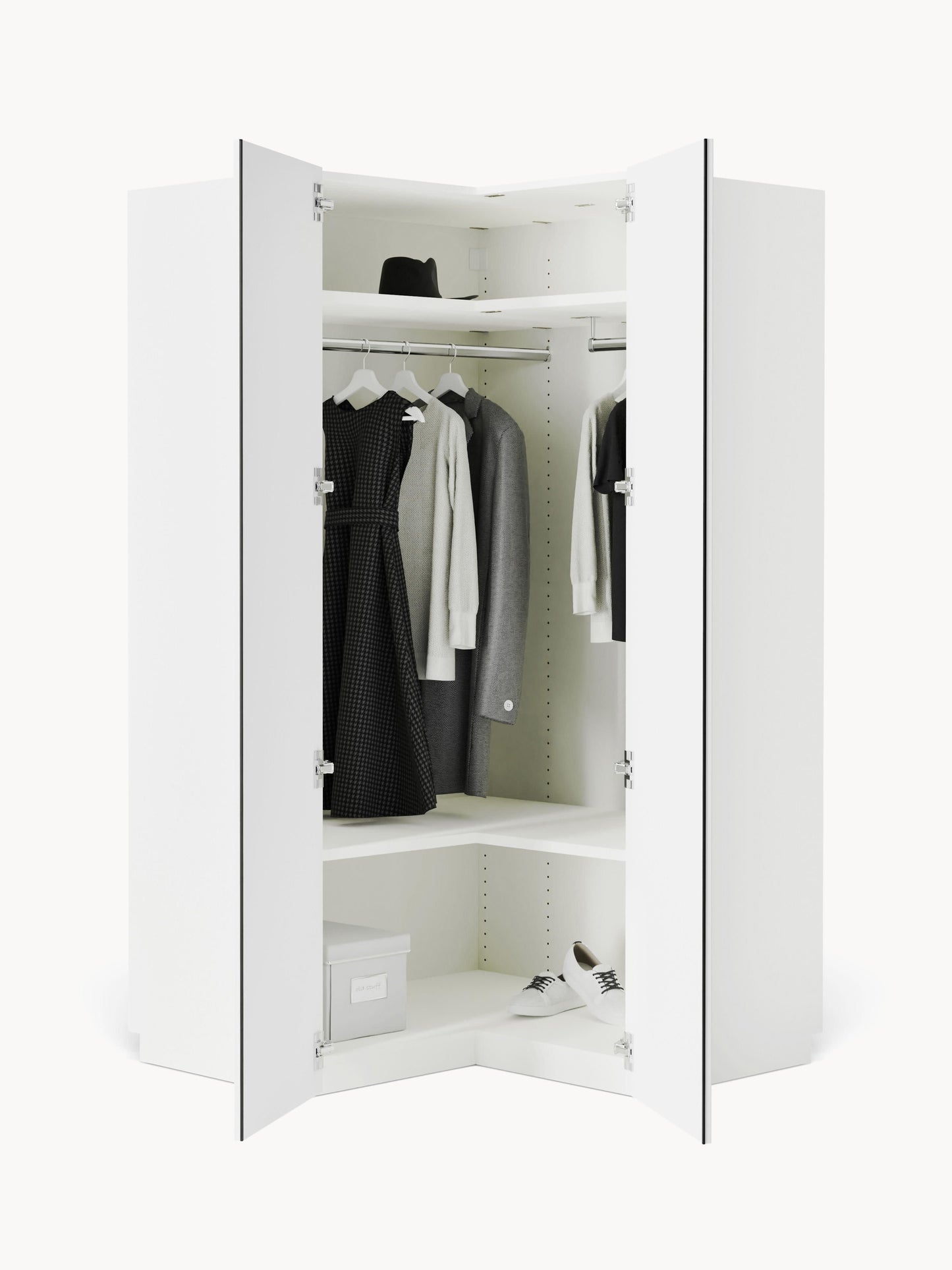 Charlotte Modular Corner Wardrobe, 115 cm Wide