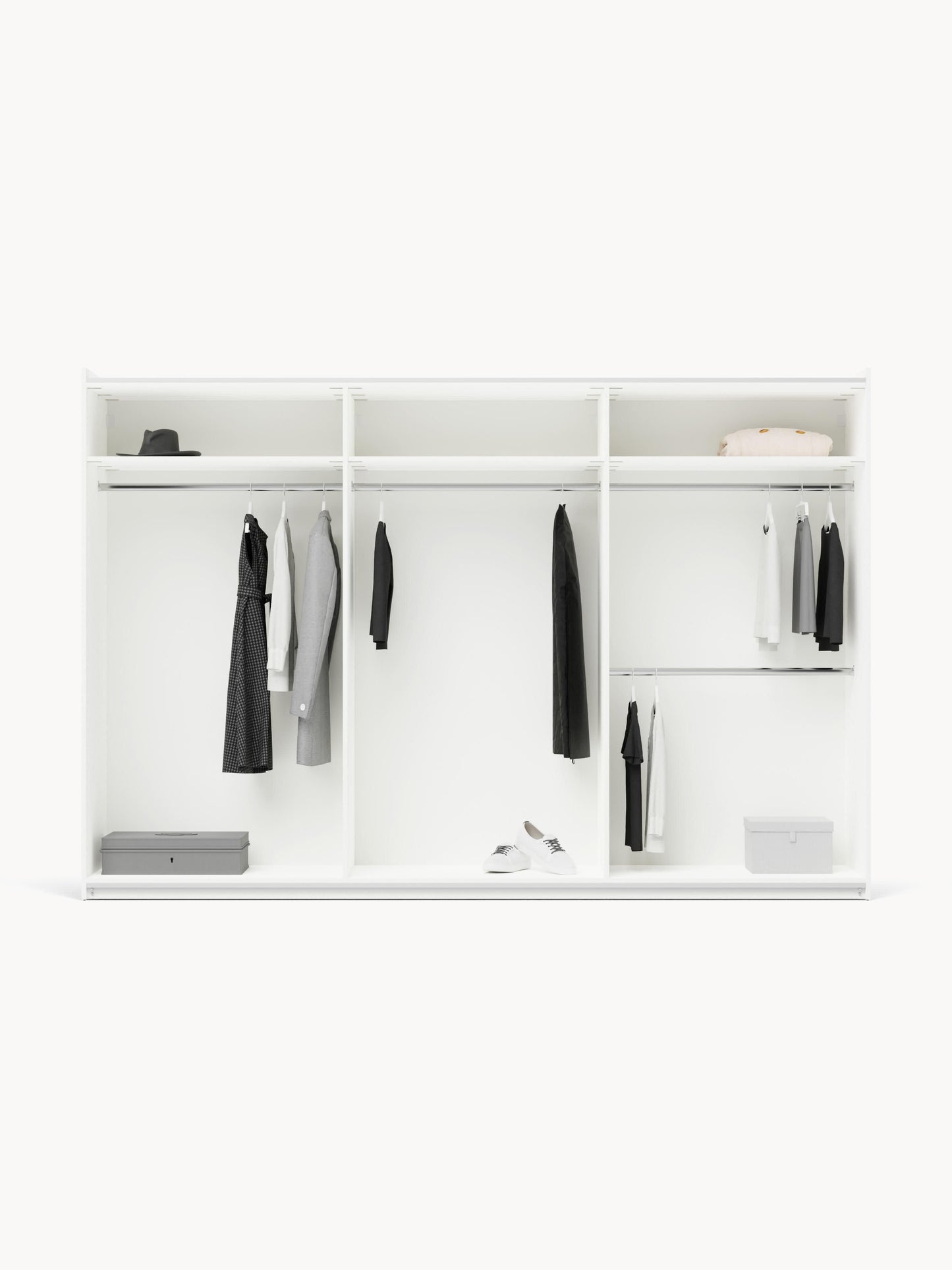 Charlotte Modular Sliding-Door Wardrobe, 300 cm Wide, in Various Sizes