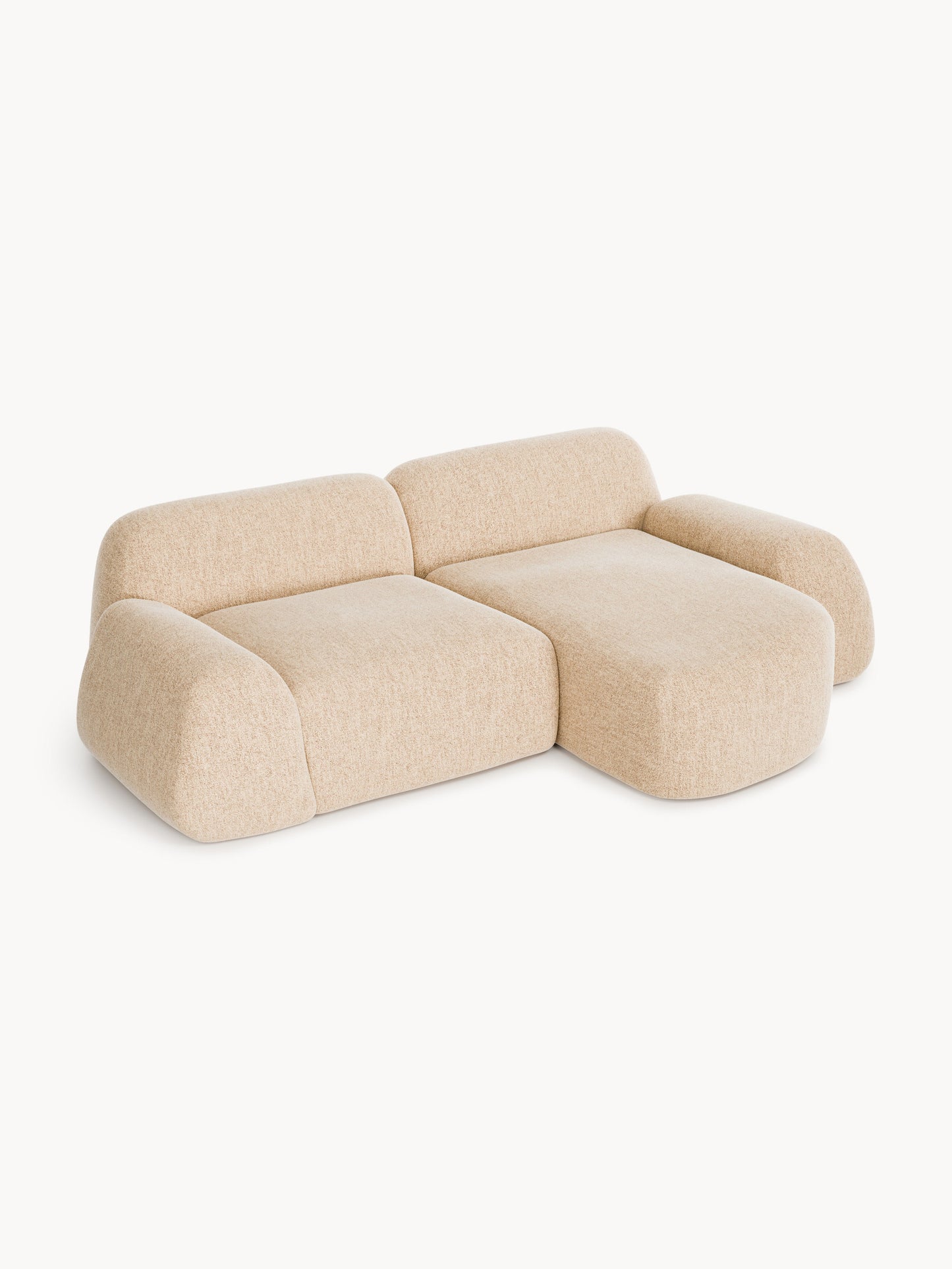 Wolke Modular Bouclé Corner Sofa (3-Seater)