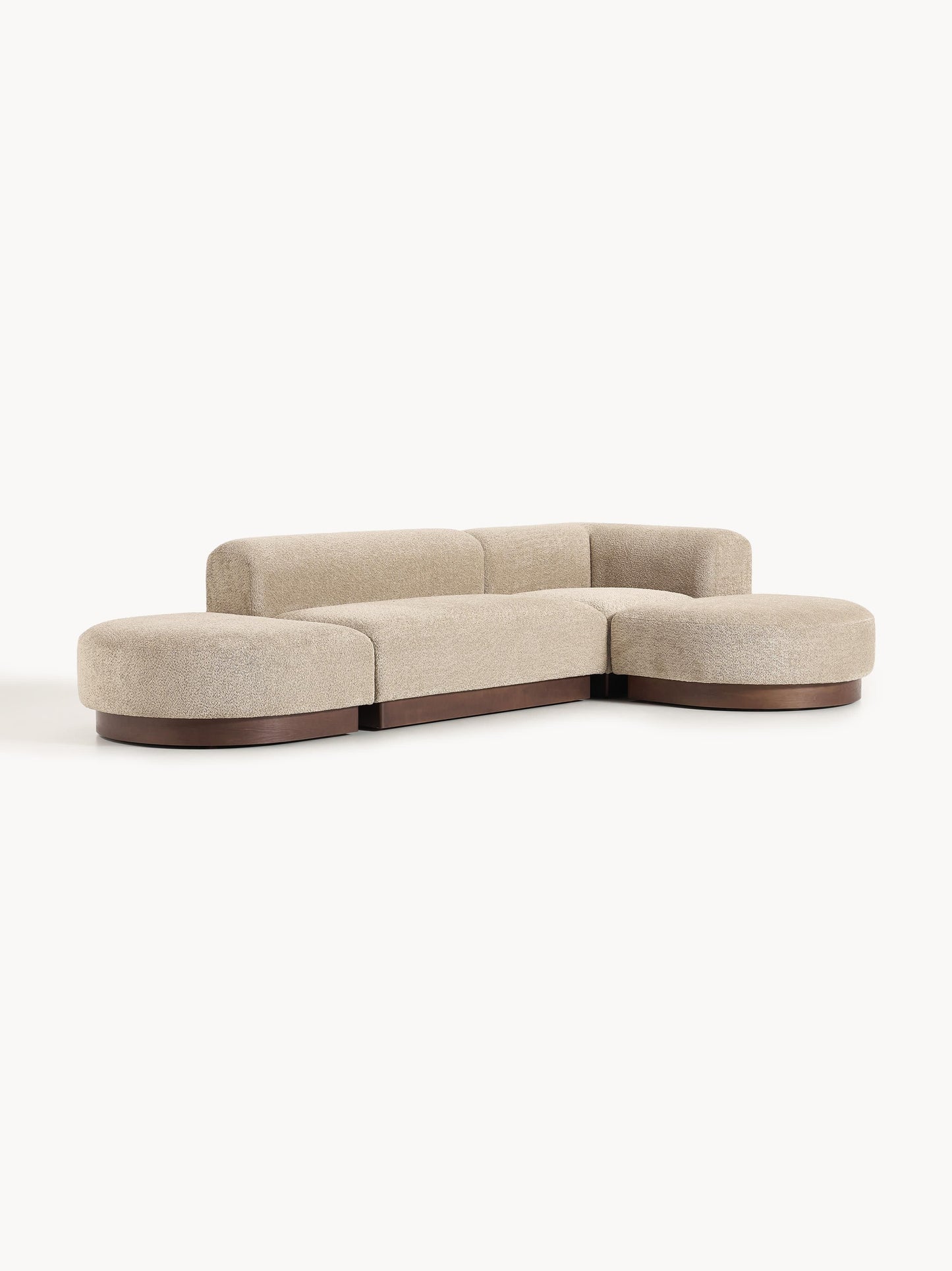 Natalie Modular Corner Sofa in Teddy Bouclé