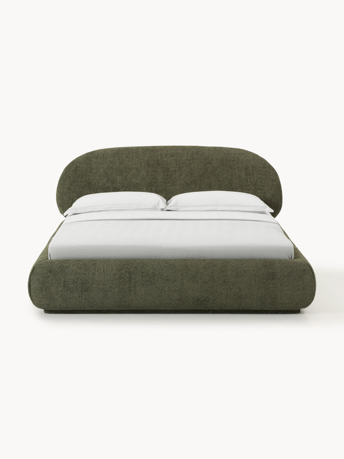 Alba Upholstered Bed in Teddy Bouclé