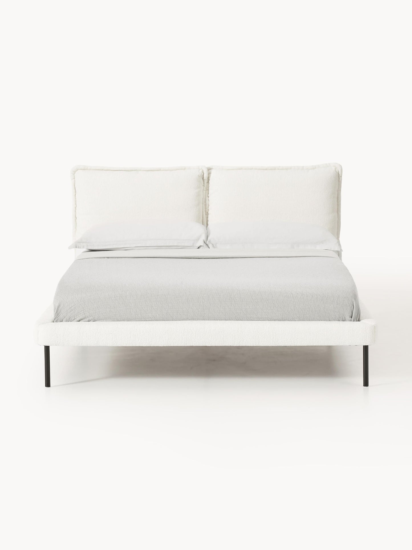Amelia Upholstered Bed in Teddy Bouclé