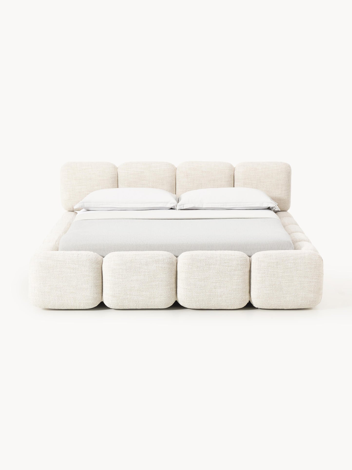 Tayla Upholstered Bed in Bouclé