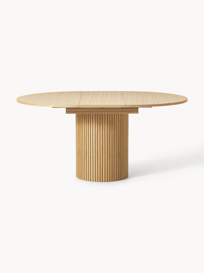 Filo Extendable Dining Table with Grooved Texture, 120 - 160 x 75 cm