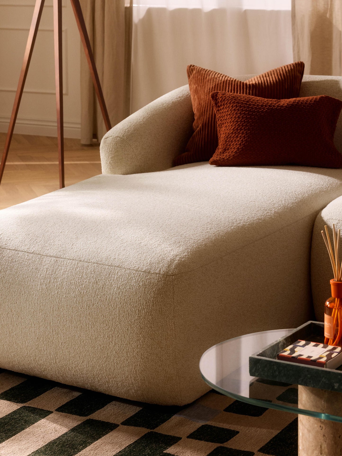 Sofia Bouclé Chaise Corner Module