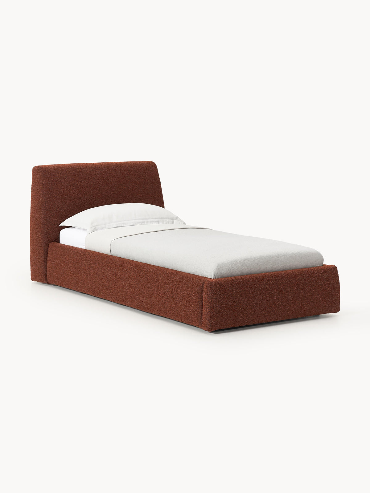 Cloud Bouclé Single Bed with Storage