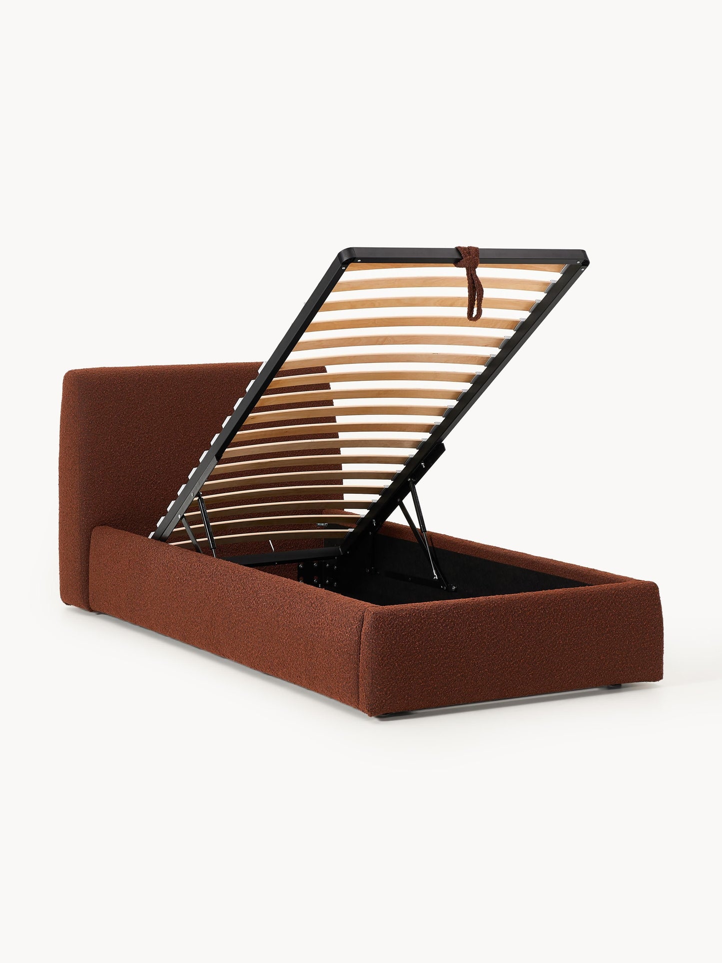 Cloud Bouclé Single Bed with Storage