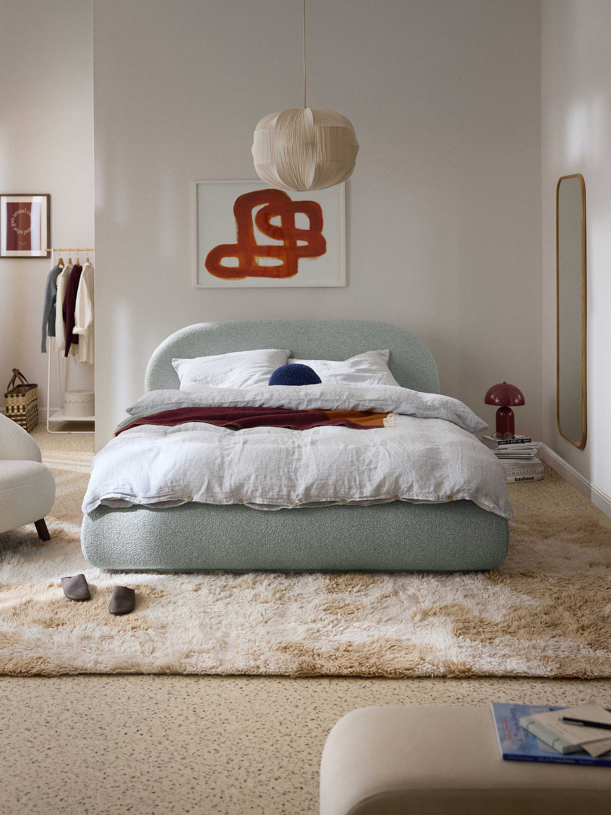 Alba Bouclé Upholstered Bed