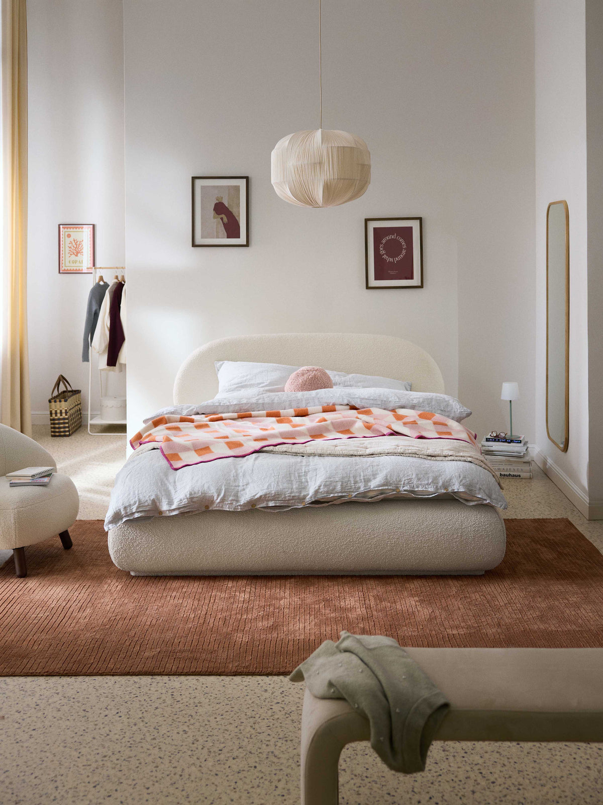 Alba Bouclé Upholstered Bed