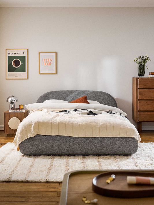 Alba Bouclé Upholstered Bed