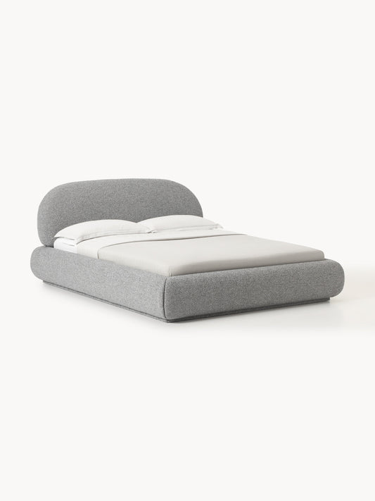 Alba Bouclé Upholstered Bed with Storage