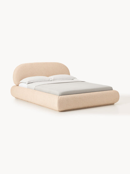 Alba Bouclé Upholstered Bed with Storage