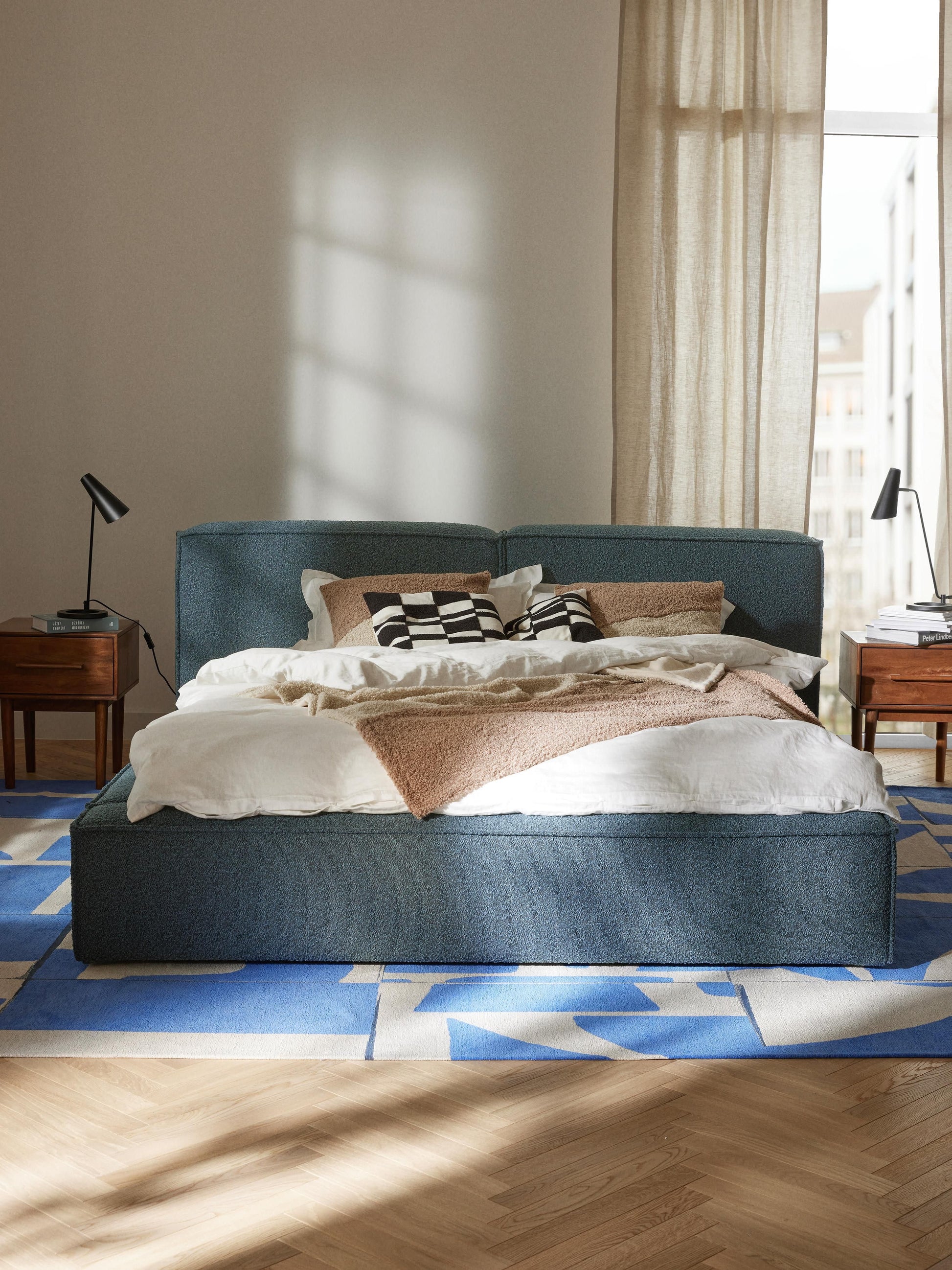 Lennon Bouclé Upholstered Bed