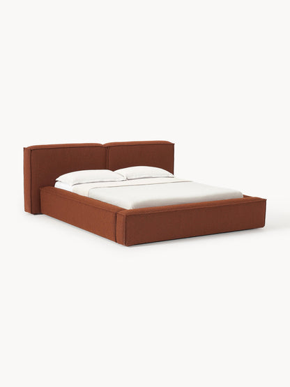 Lennon Bouclé Upholstered Bed with Storage