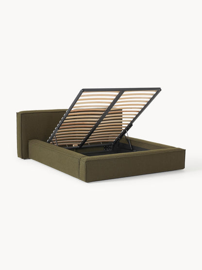Lennon Bouclé Upholstered Bed with Storage