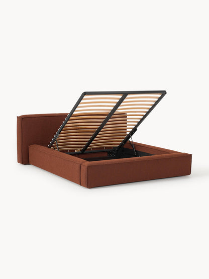Lennon Bouclé Upholstered Bed with Storage