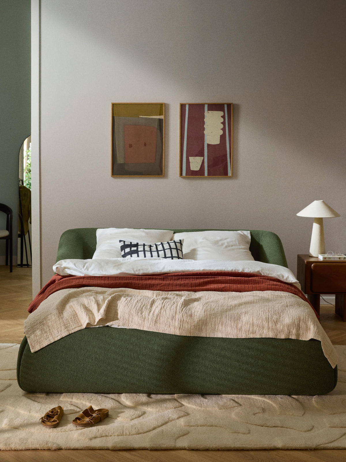 Sofia Bouclé Upholstered Bed