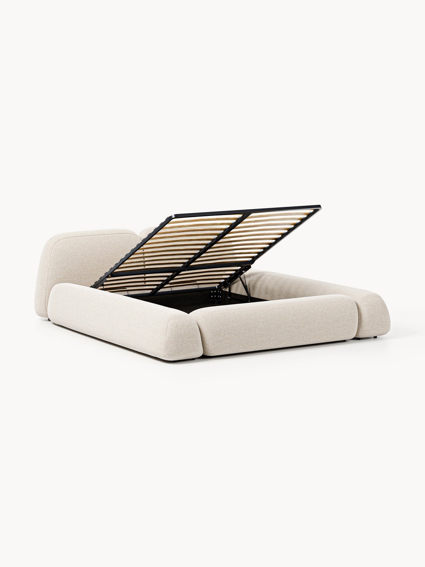 Wolke Bouclé Upholstered Bed with Storage