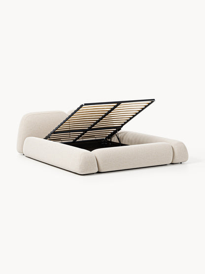 Wolke Bouclé Upholstered Bed with Storage