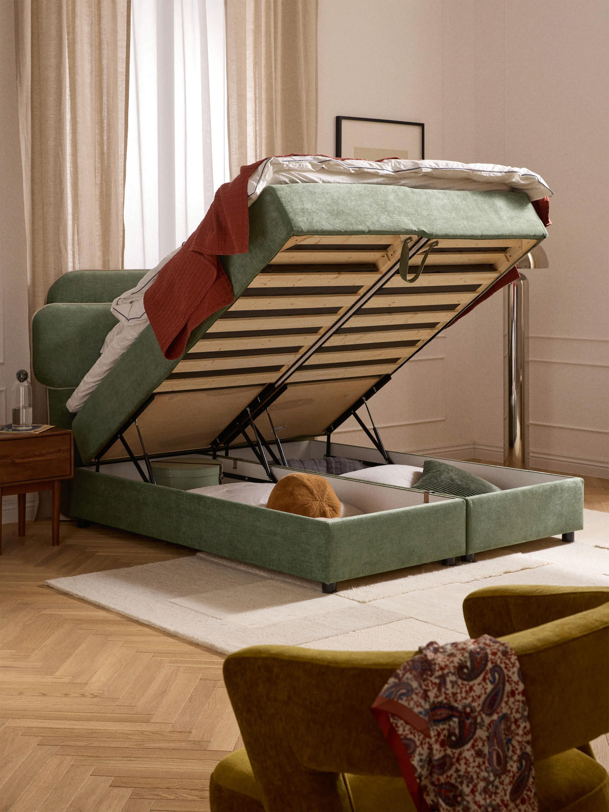Enrica Box Spring Bed with Storage