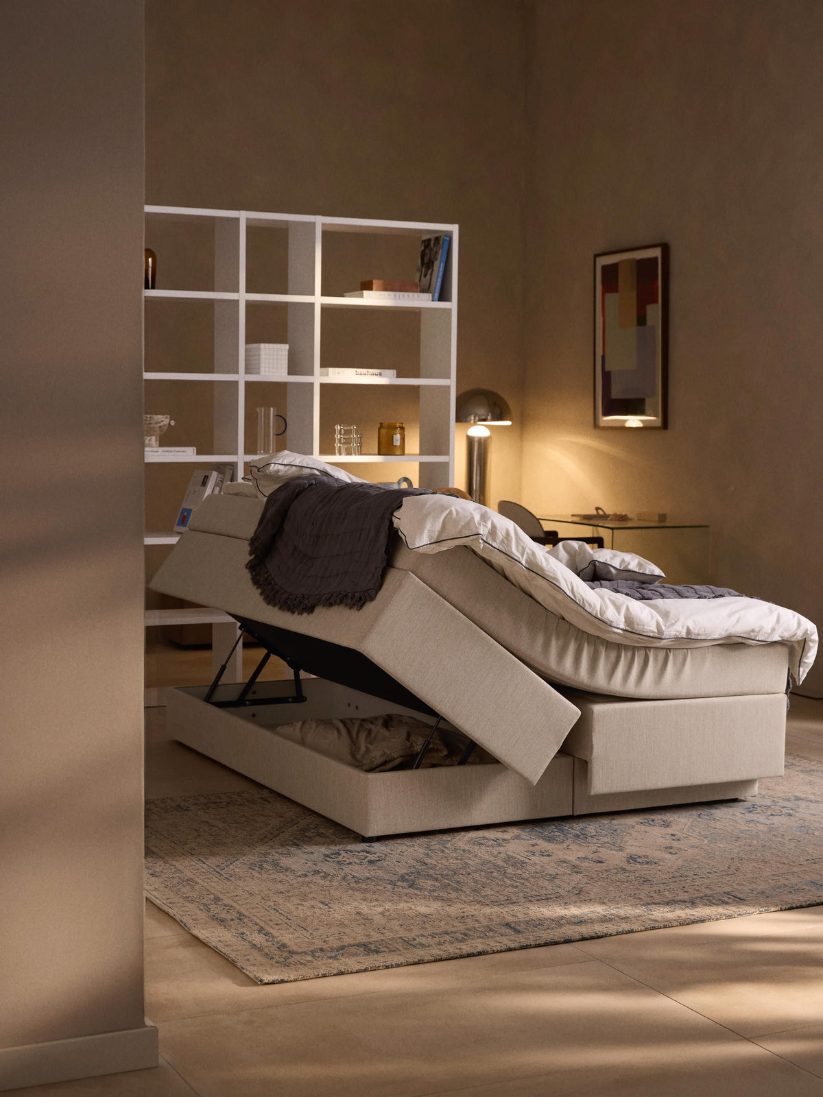 Enya Box Spring Bed with Storage
