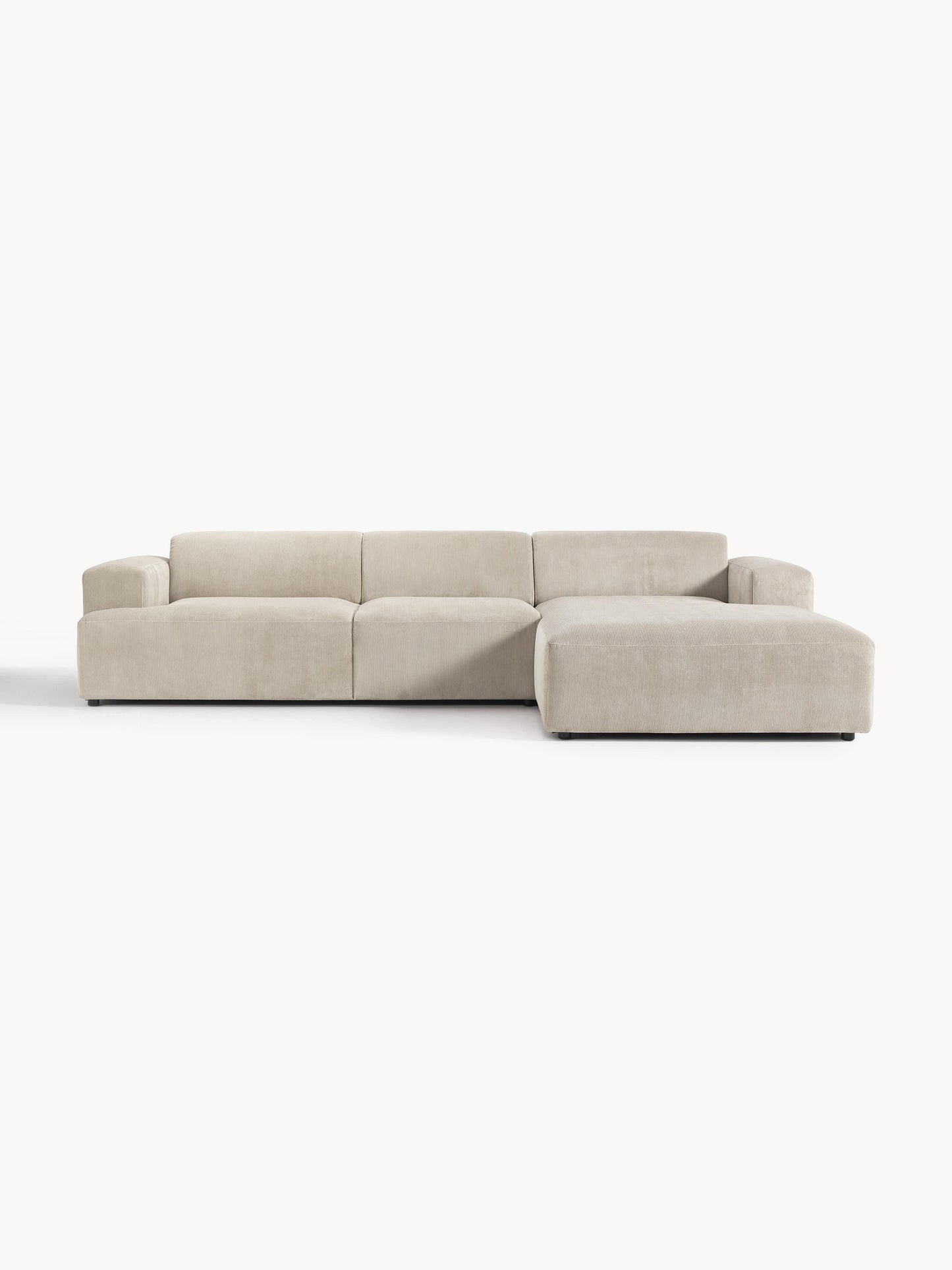 Melva Corduroy Corner Sofa (4-Seater)