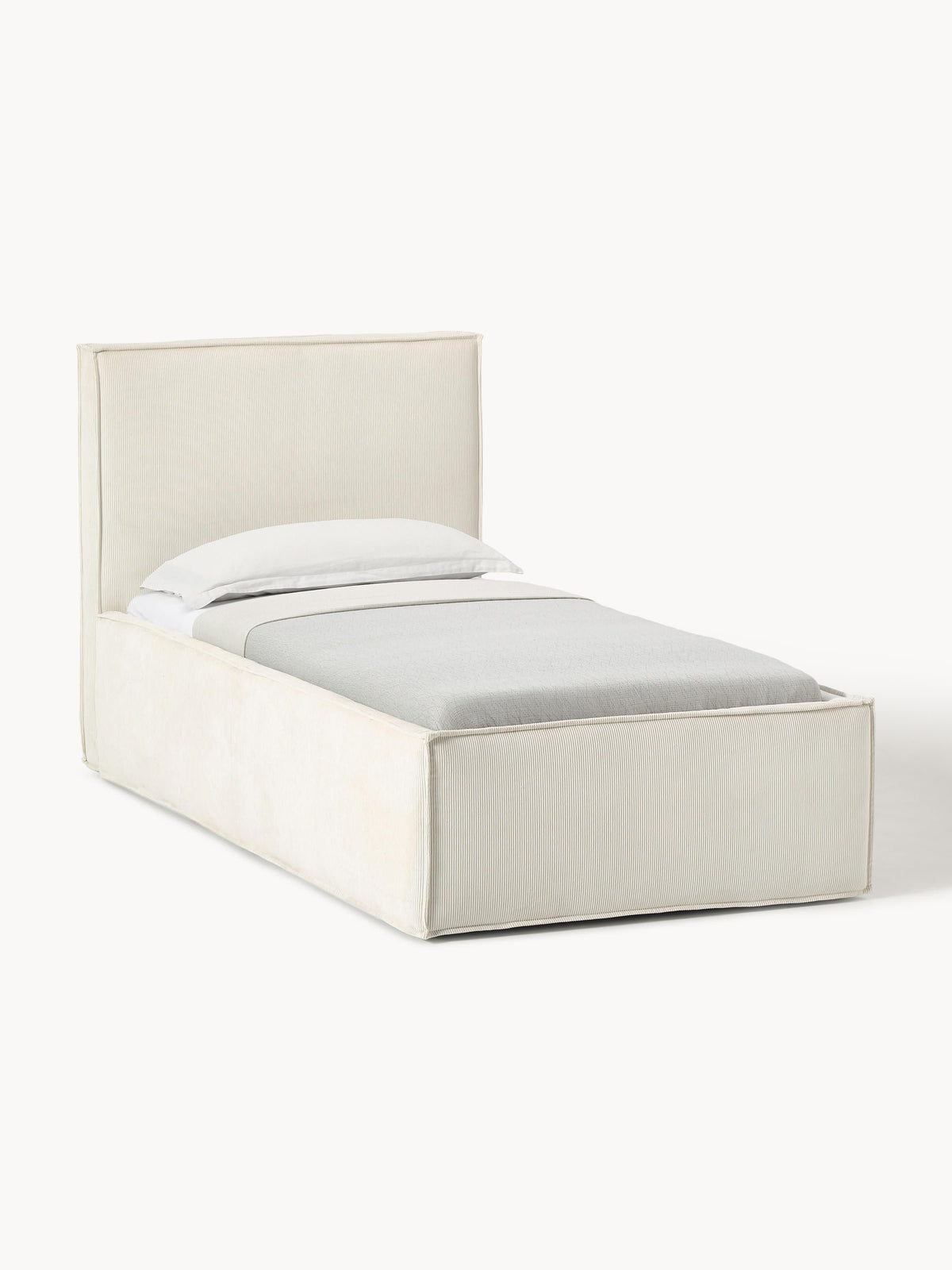 Dream Corduroy Single Bed with Storage