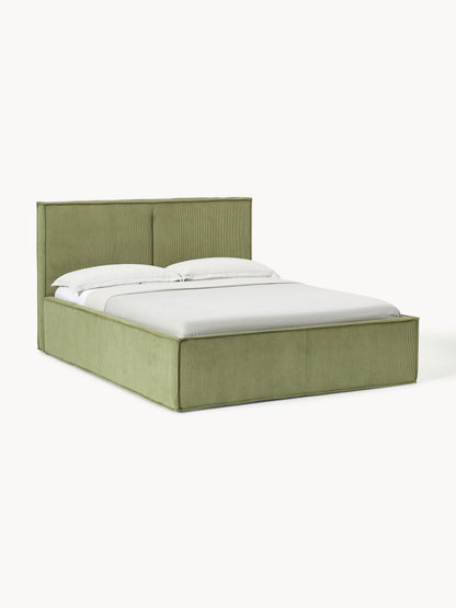 Dream Corduroy Upholstered Bed with Storage