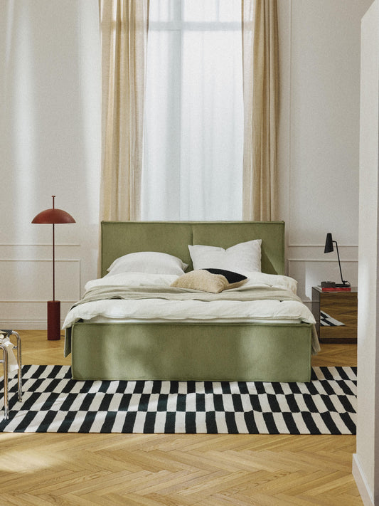 Dream Corduroy Upholstered Bed with Storage