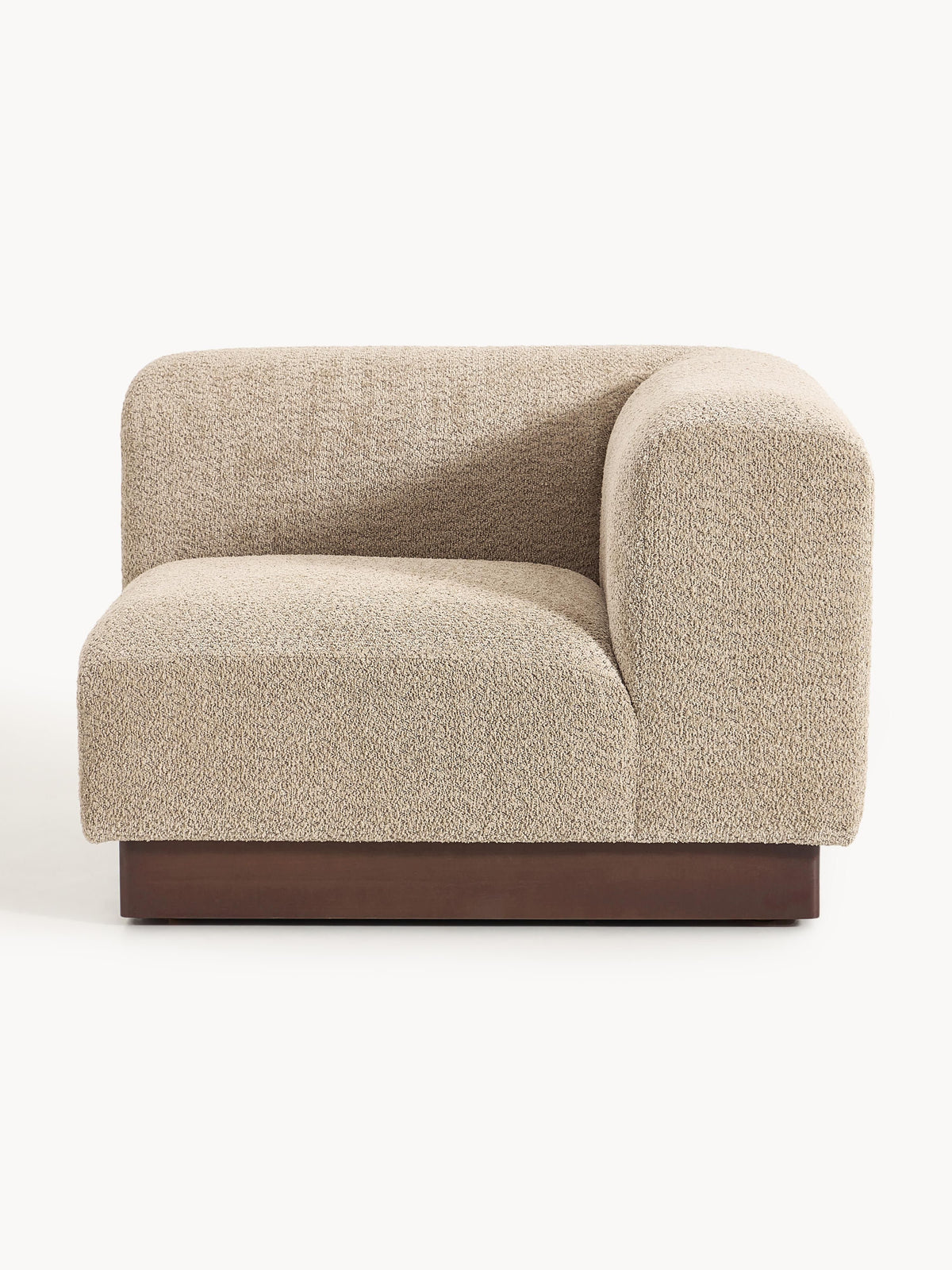 Natalie Corner Module in Teddy Bouclé