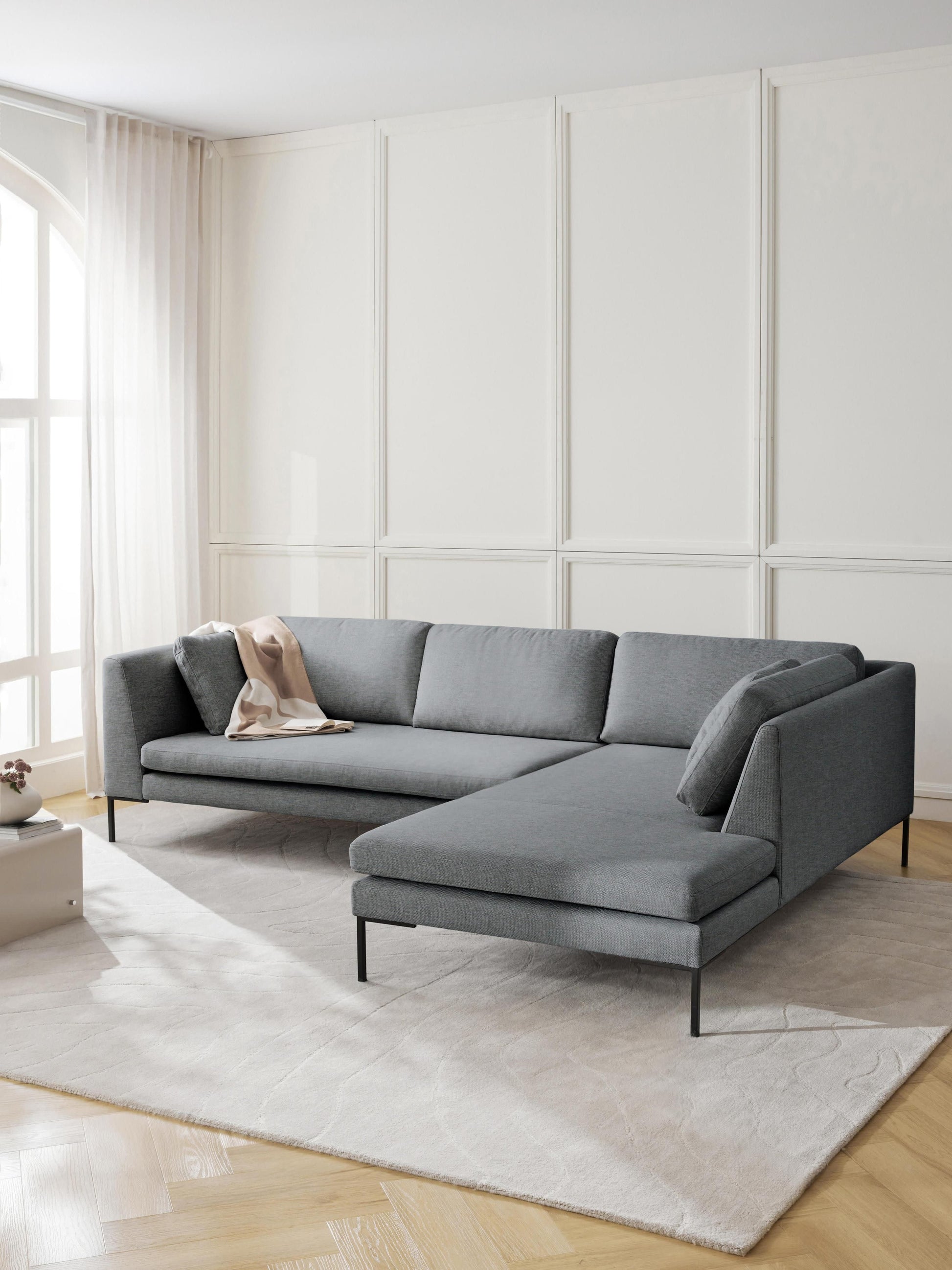 Emma Corner Sofa with Metal Legs