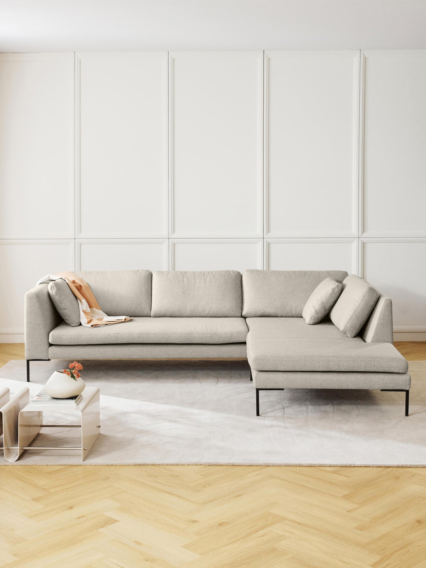 Emma Corner Sofa with Metal Legs