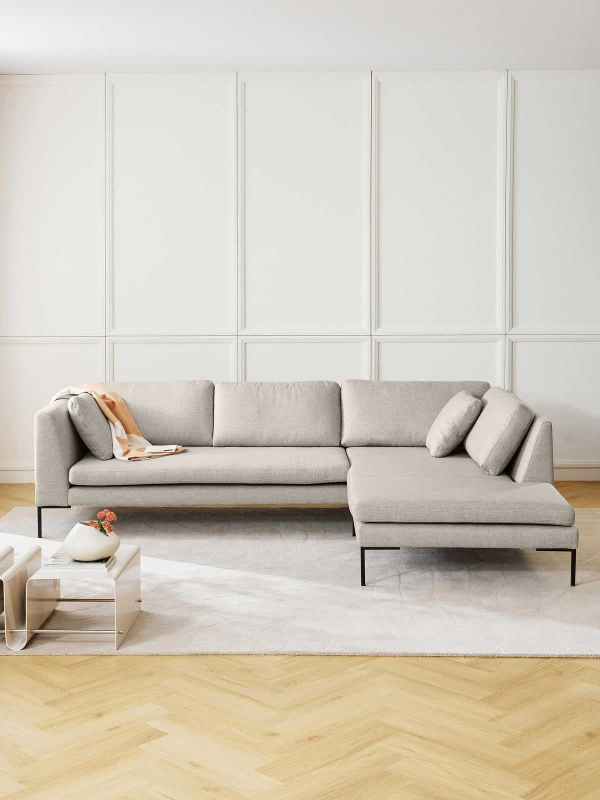 Emma Corner Sofa with Metal Legs