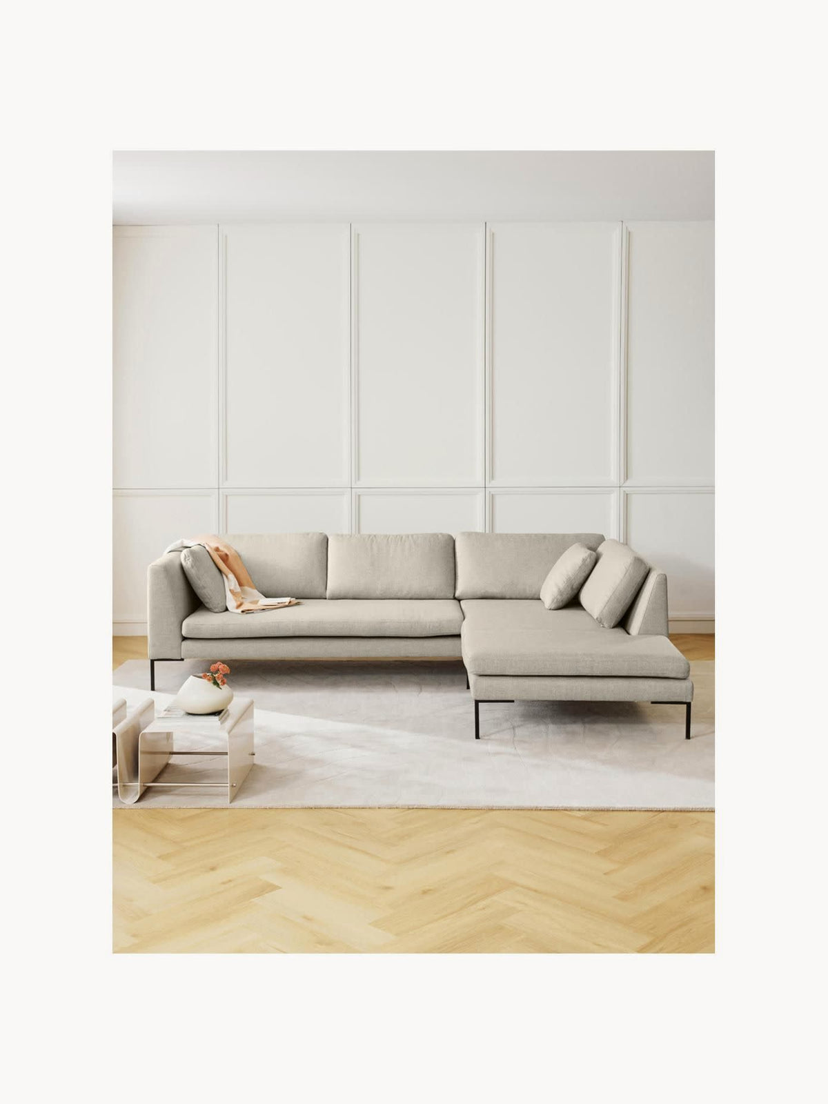 Emma Corner Sofa with Metal Legs
