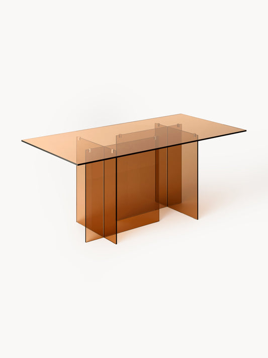 Anouk Dining Table in Glass, 180 x 90 cm