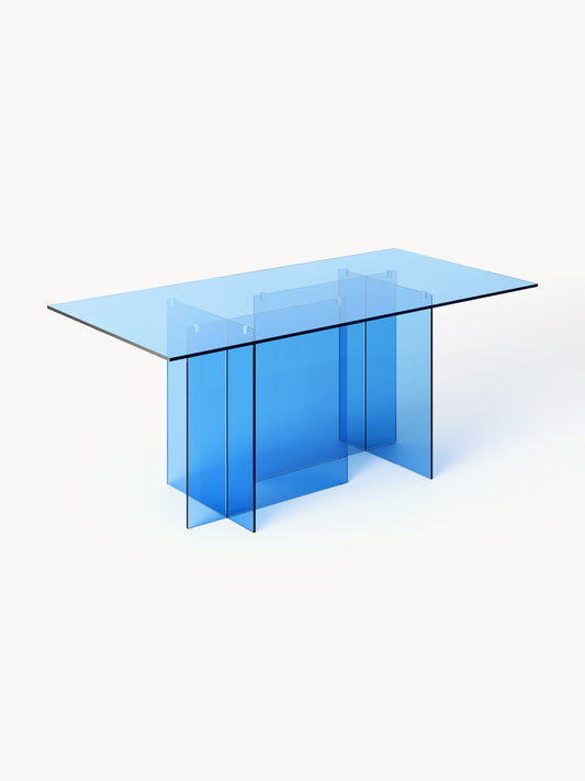 Anouk Dining Table in Glass, 180 x 90 cm