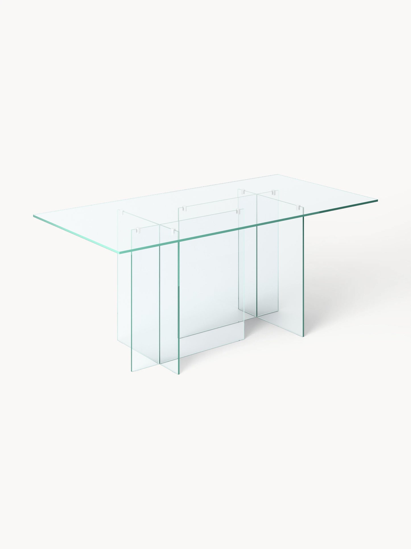 Anouk Dining Table in Glass, 180 x 90 cm