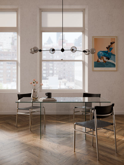 Anouk Dining Table in Glass, 180 x 90 cm