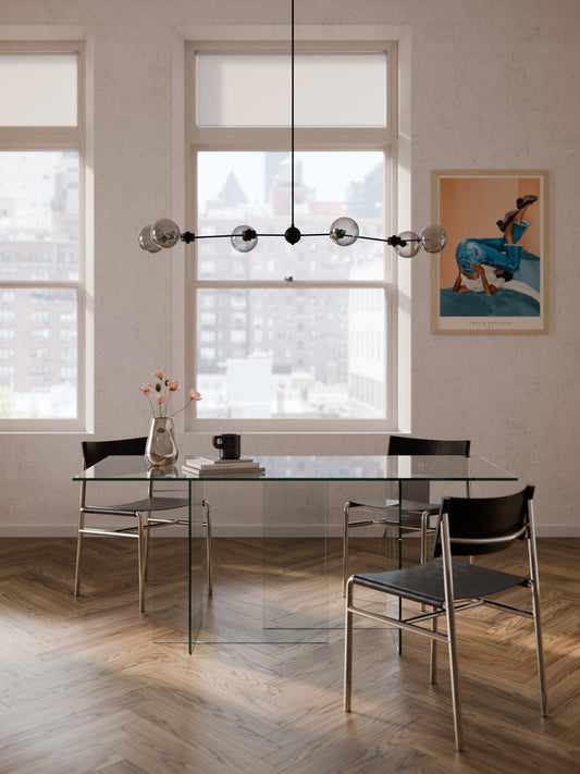 Anouk Dining Table in Glass, 180 x 90 cm