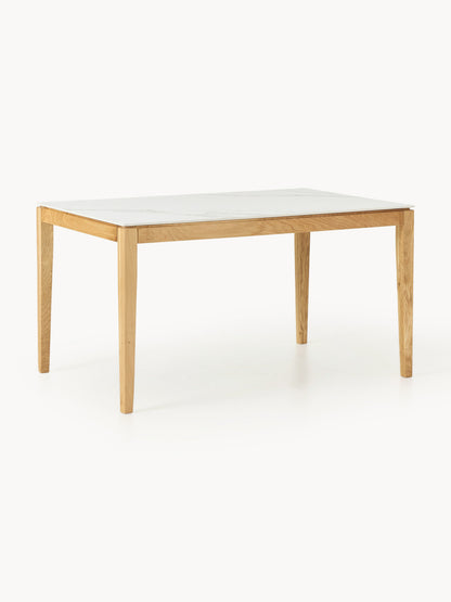 Jackson Dining Table with Marble-Look Tabletop, in Various Sizes