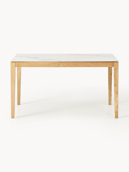 Jackson Dining Table with Marble-Look Tabletop, in Various Sizes