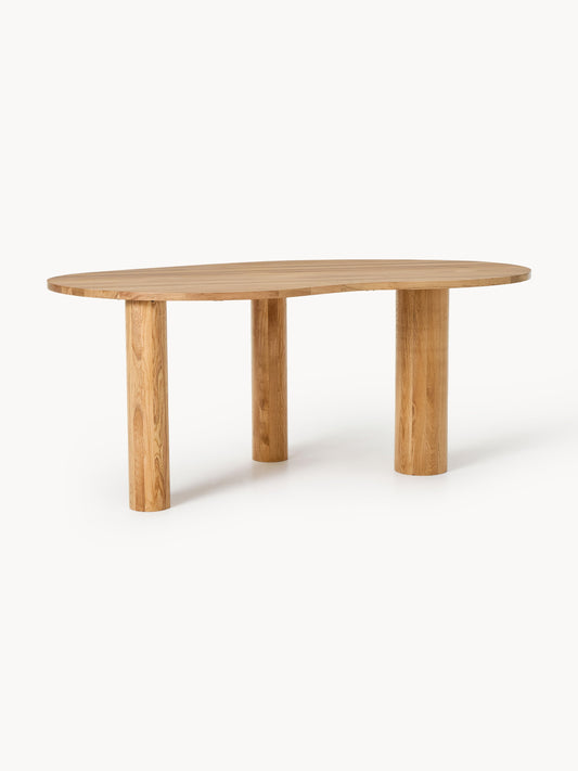 Naruto Dining Table in Oak with Organic Shape, in Various Sizes