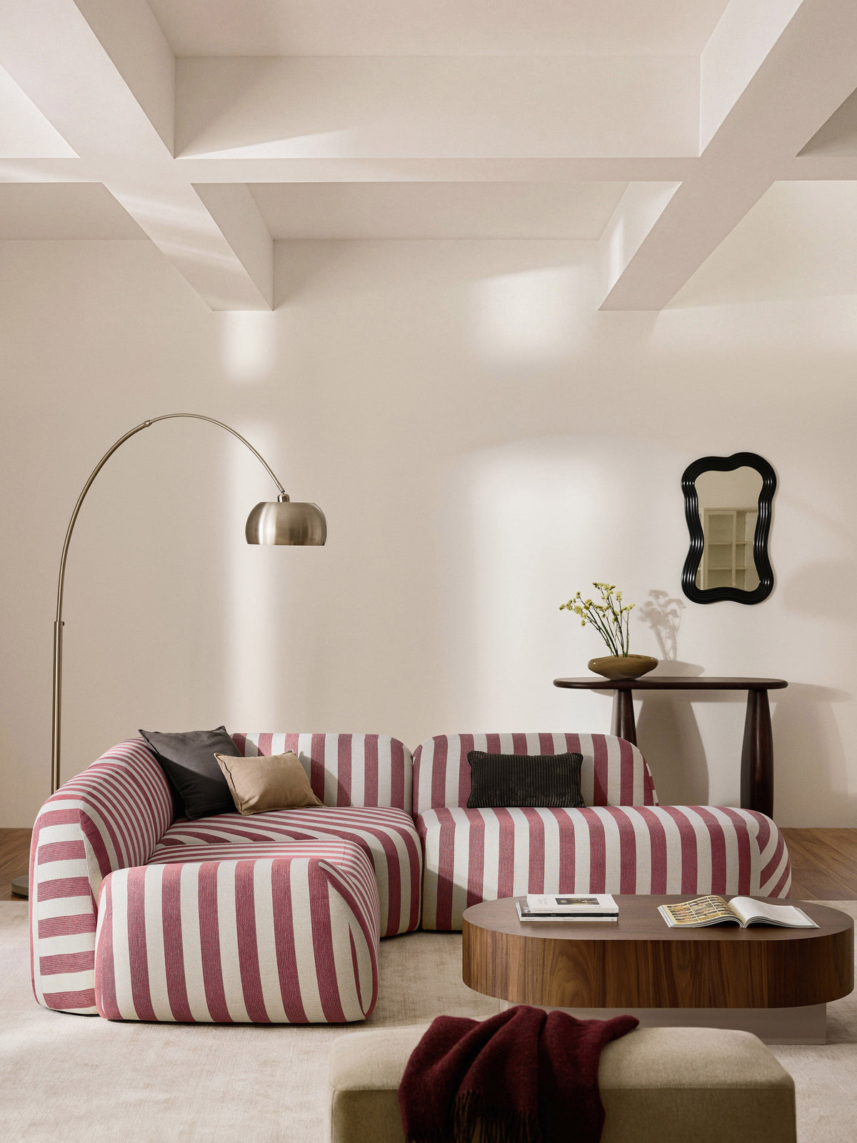 Wolke Striped Chaise Module