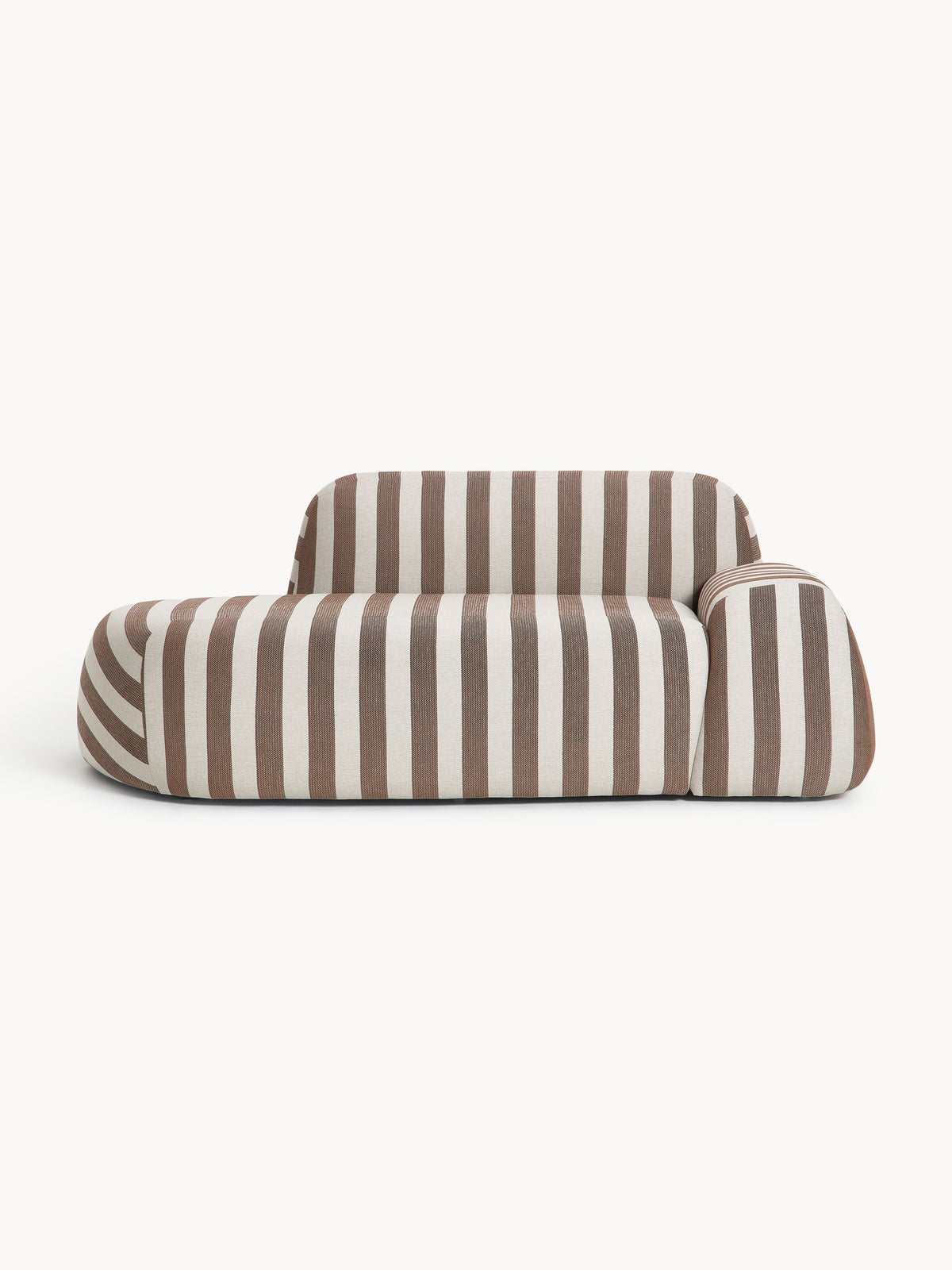 Wolke Striped Sofa (2-Seater) with Chaise Longue