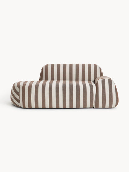 Wolke Striped Sofa (2-Seater) with Chaise Longue