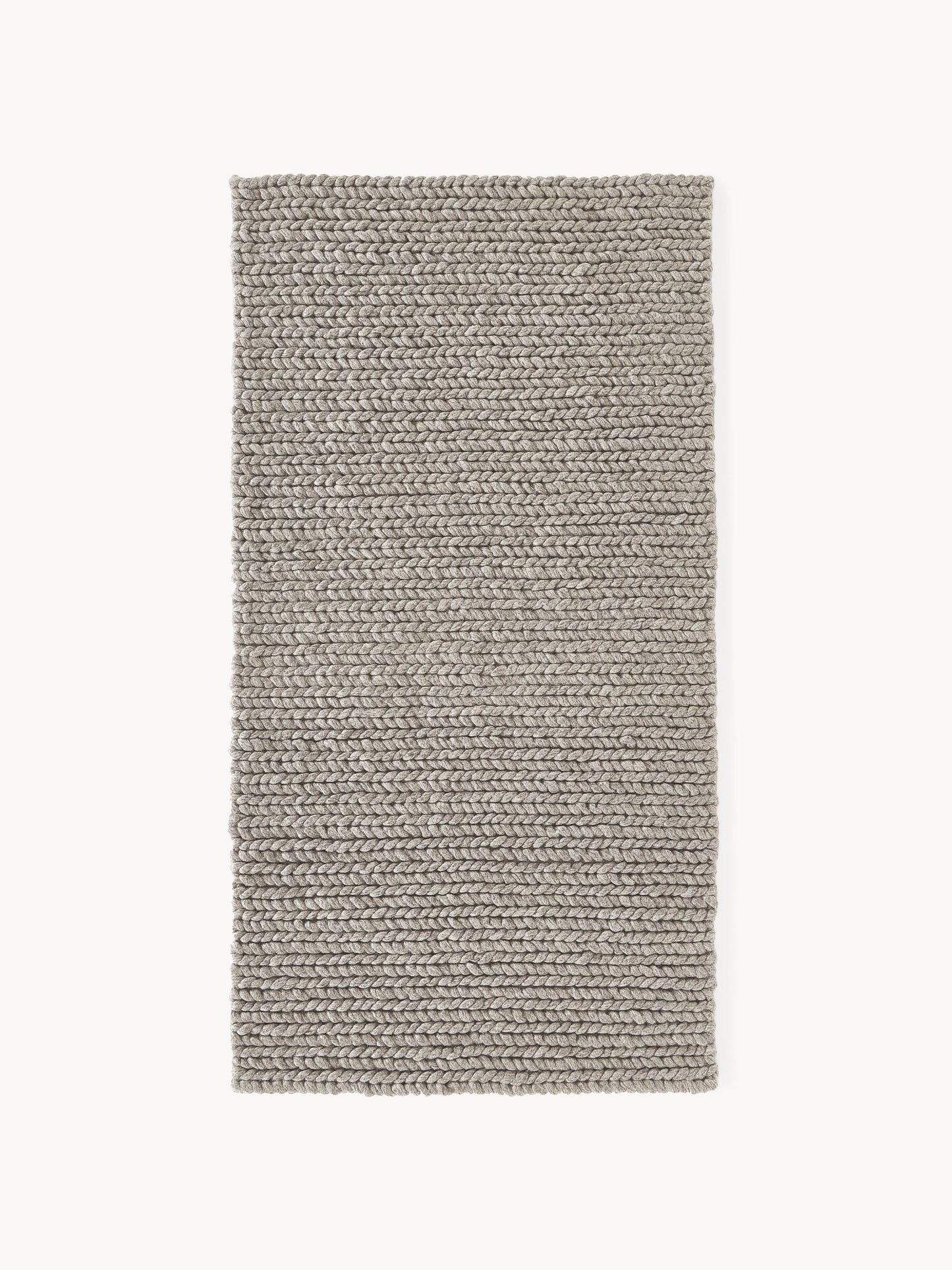 Bruna Handmade Wool Rug with Braided Texture